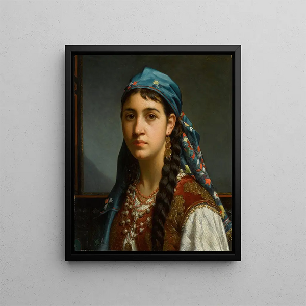 Jan Frederik Pieter Portielje - Girl with Blue Headscarf.webp