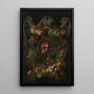 Jan Fyt - Allegories of the Four Seasons surrounded by garlands of seasonal flowers and fruits 3.webp