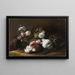 Stillleben mit Blumen und umgestürzter Krug - Jan Fyt — gerahmtes Bild an der Wand