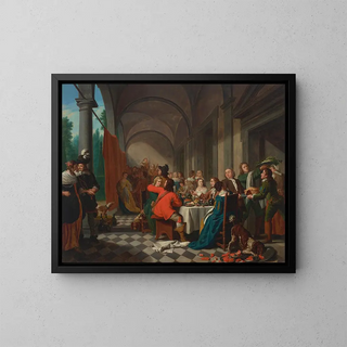 Jan Josef Horemans The Elder - An elegant dinner party in an arcade.webp