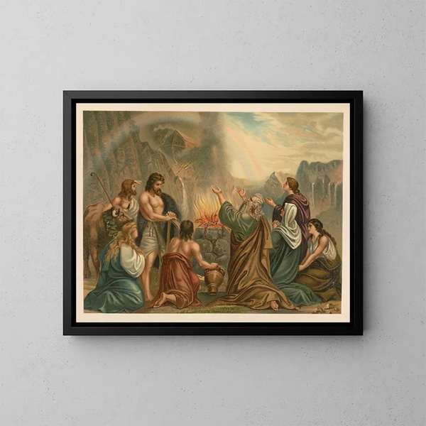 Bibel vergoldet der Klassiker - Jan Ladislaw Skora — gerahmtes Bild an der Wand