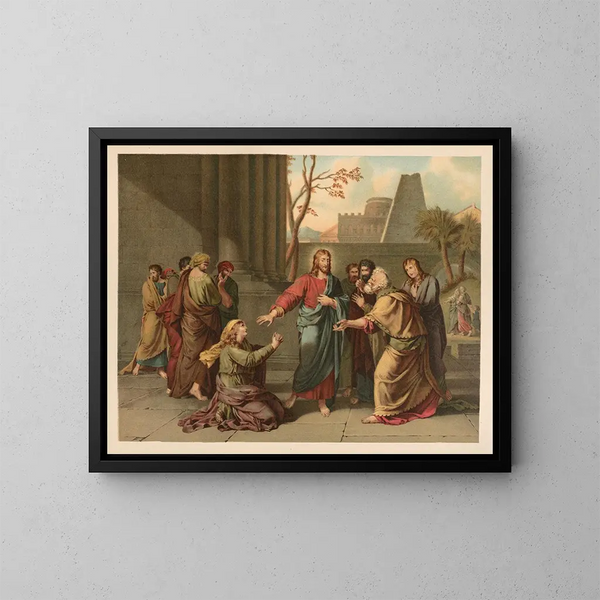 Bibel vergoldet der Klassiker - Jan Ladislaw Skora — gerahmtes Bild an der Wand
