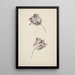 Zwei rote und weiße Tulpen - Jan Laurensz van der Vinne — gerahmtes Bild an der Wand