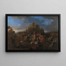 La Cour avec la Cour royale de Carlo Emanuele II et Francesca d'Orléans - Jan Miel — gerahmtes Bild an der Wand
