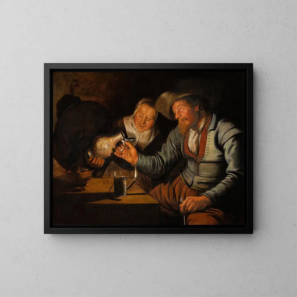 Die fünf Sinne: Das Sehen - Jan Miense Molenaer — gerahmtes Bild an der Wand