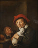 Zwei Jungen, die mit einer Katze spielen - Jan Miense Molenaer — Ansicht des Kunstwerks