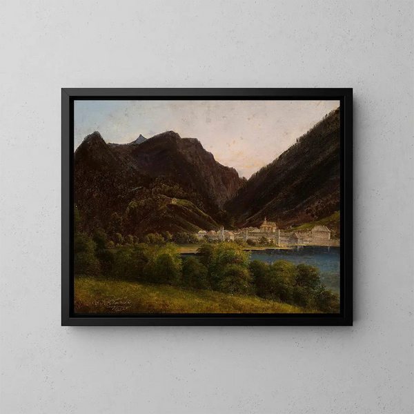 Stadtansicht in der Tal - Jan Nepomucen Głowacki — gerahmtes Bild an der Wand