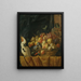 Eine Stillleben mit Feigen, Trauben, Äpfeln und anderen Früchten auf einem Tisch mit einem Papagei - Jan Pauwel Gillemans der Jüngere — gerahmtes Bild an der Wand