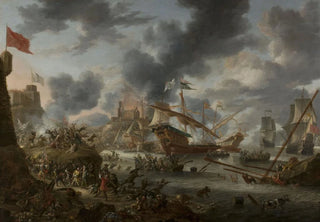 Jan Peeters the elder - Sea battle between Christians and the Turks.webp