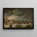 L'Escaut gefroren in Antwerpen - Jan Peeters l'Ancien — gerahmtes Bild an der Wand