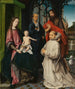 Jungfrau mit Kind in Majestät mit den Heiligen Hieronymus und Johannes dem Täufer und einem Kartäuser-Mönch - Jan Provoost — Ansicht des Kunstwerks