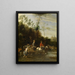 Wasser in flachem Becken bei einem Schloss - Jan Siberechts — gerahmtes Bild an der Wand