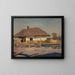 Ländliches Cottage - Jan Stanisławski — gerahmtes Bild an der Wand
