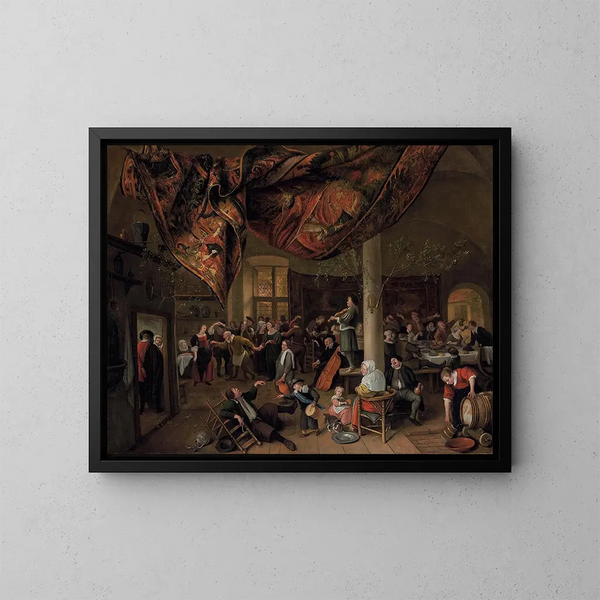 Un mariage villageois - Jan Steen — gerahmtes Bild an der Wand