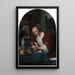 Mädchen, das Austern isst - Jan Steen — gerahmtes Bild an der Wand