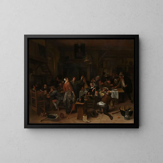 Journée des princes - Jan Steen — gerahmtes Bild an der Wand