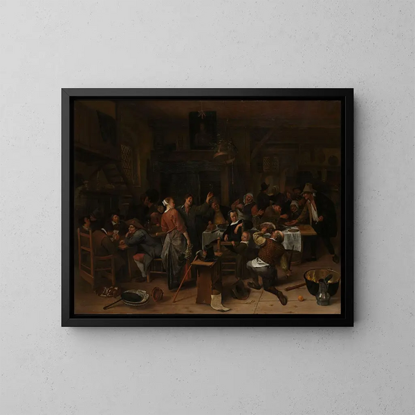 Journée des princes - Jan Steen — gerahmtes Bild an der Wand