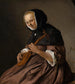 Frau, die Cistre spielt - Jan Steen — Ansicht des Kunstwerks