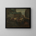 Der Viehmarkt in Antwerpen - Jan Stobbaerts — gerahmtes Bild an der Wand