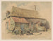 Bauernhaus mit Holzbau, Schubkarre und Mühle - Jan Striening — Ansicht des Kunstwerks
