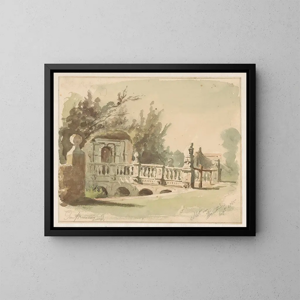 Tür des Schlosses von Heemstede - Jan Striening — gerahmtes Bild an der Wand