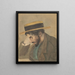 Portrait eines jungen Mannes mit Strohhut - Jan Veth — gerahmtes Bild an der Wand
