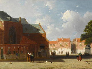 Ansicht einer niederländischen Stadt - Jan Weissenbruch — Ansicht des Kunstwerks