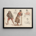 Studien der Figuren - Jan Weissenbruch — gerahmtes Bild an der Wand
