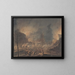 Lodewijk Napoléon besucht die Runen auf dem Rapenburg in Leiden nach der Explosion des Pulverboots am 12. Januar 1807 - Jan Willem Pieneman — gerahmtes Bild an der Wand