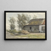 Bauernhof mit Scheune - Jan Willem van Borselen — gerahmtes Bild an der Wand