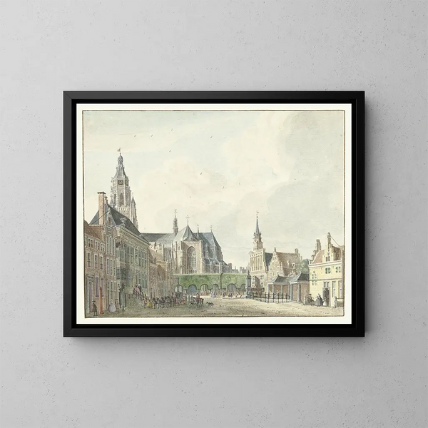 Markt in Arnheim - Jan de Beijer — gerahmtes Bild an der Wand