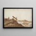 Landschaft mit Hügeln und Figuren - Jan de Bisschop — gerahmtes Bild an der Wand