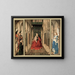 Triptychon von Maria und dem Kind, St. Michael und Katharina - Jan van Eyck — gerahmtes Bild an der Wand