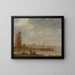 Ein Flusslandschaft mit den Ruinen von Merwede - Jan van Goyen — gerahmtes Bild an der Wand