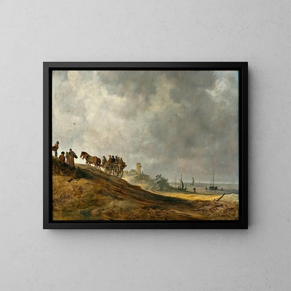 vom Strand - Jan van Goyen — gerahmtes Bild an der Wand
