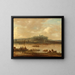Ansicht des Rheins und des Elterbergs - Jan van Goyen — gerahmtes Bild an der Wand