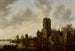 Landschaftsbild mit Fluss und Tür Pellecussen bei Utrecht - Jan van Goyen — Ansicht des Kunstwerks