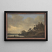 Flusslandschaft mit der Taverne des Schwan - Jan van Goyen — gerahmtes Bild an der Wand