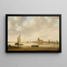 Ansicht von Dordrecht vom Dordtse Kil - Jan van Goyen — gerahmtes Bild an der Wand