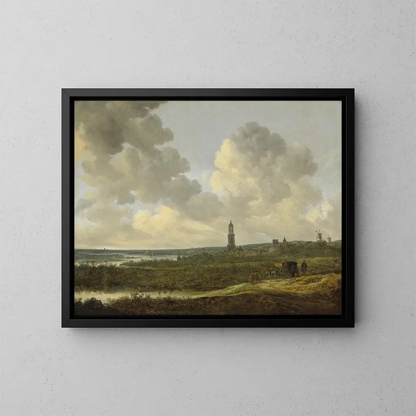 Vue de Rhenen - Jan van Goyen — gerahmtes Bild an der Wand
