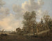 Ansicht einer Stadt an einem Fluss - Jan van Goyen — Ansicht des Kunstwerks