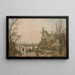 Winterlandschaft auf dem Bauernhof - Jan van Goyen — gerahmtes Bild an der Wand