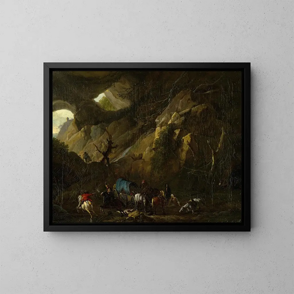 Angriff - Jan van Huchtenburg — gerahmtes Bild an der Wand