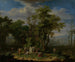 Landschaftsbild mit zeremonieller Opferhandlung - Jan van Huysum — Ansicht des Kunstwerks