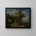 Landschaftsbild mit zeremonieller Opferhandlung - Jan van Huysum — gerahmtes Bild an der Wand