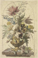 Blumenstrauß in einer Vase mit einer Nelke vor - Jan van Huysum — Ansicht des Kunstwerks