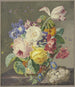 Blumen in einem geflochtenen Korb und einem Vogelnest - Jan van Huysum — Ansicht des Kunstwerks