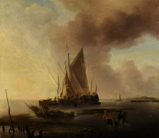 Jan van de Cappelle - Fischerboote am Strand.webp