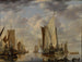 Navigation au calme à Flushing avec un yacht des États généraux tirant une salve - Jan van de Cappelle — Ansicht des Kunstwerks