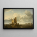 Navires par temps calme - Jan van de Cappelle — gerahmtes Bild an der Wand